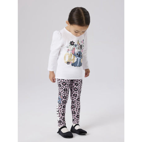 Name It Bright White Nmfjina Stitch Ls Topp Box Noos Wdi