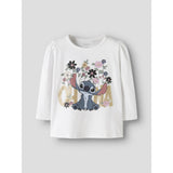 Name It Bright White Nmfjina Stitch Ls Topp Box Noos Wdi