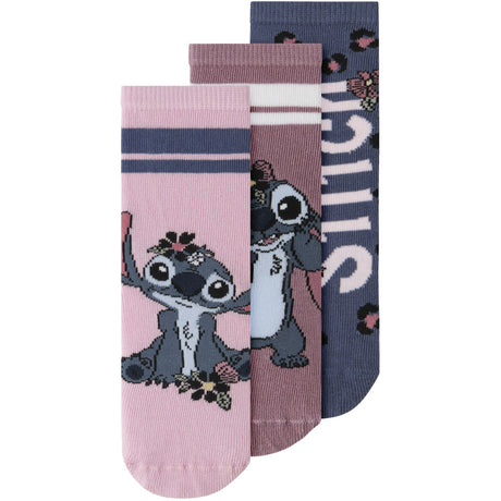 Name It Vintage Indigo Nmfjinea Stitch 3P Strømper Wdi