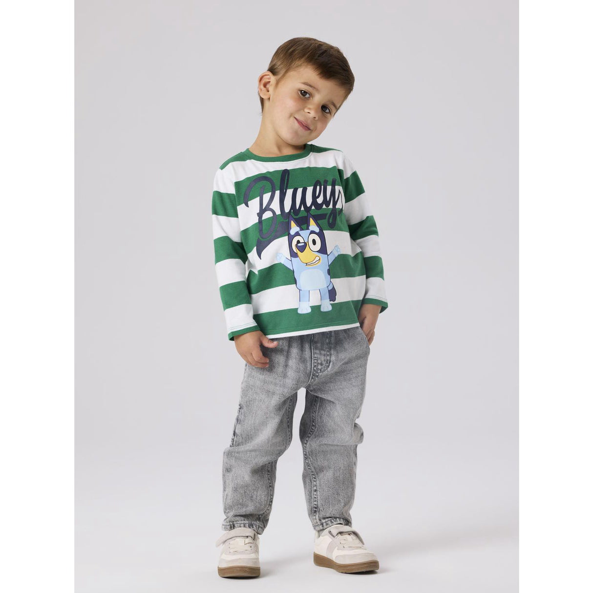 Name It Verdant Green Nmmjustin Bluey Ls Nreg Topp Noos Sky