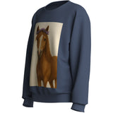 Name It Vintage Indigo Horse Nkfvotea Ls Nreg Sweat Unb