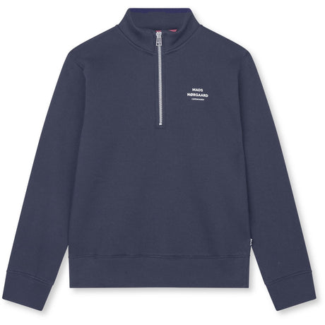 Mads Nørgaard Sky Captain Mix Sweat Crewie Half Zip Collegegenser