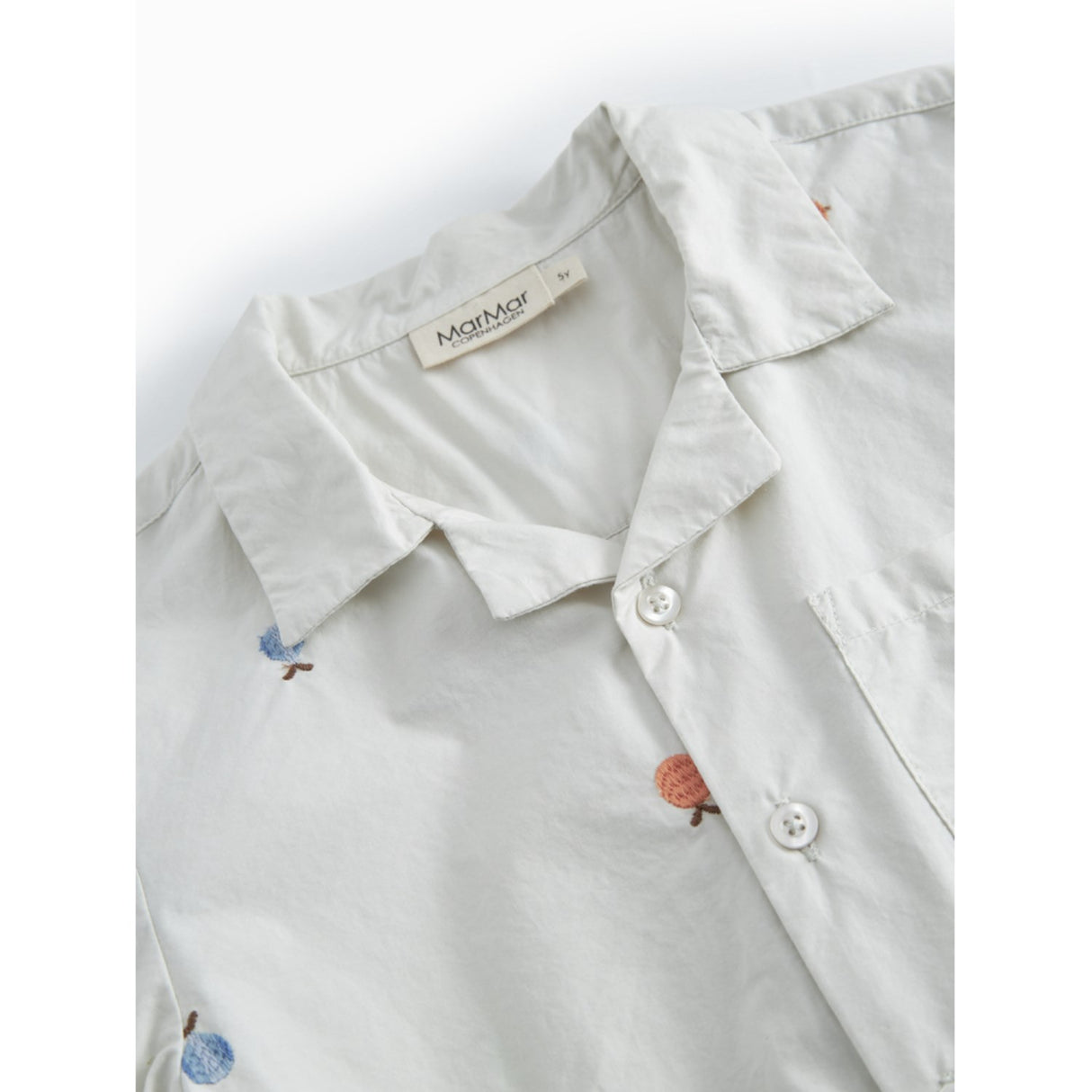 MarMar Poplin Fruit Emb Tage Skjorte