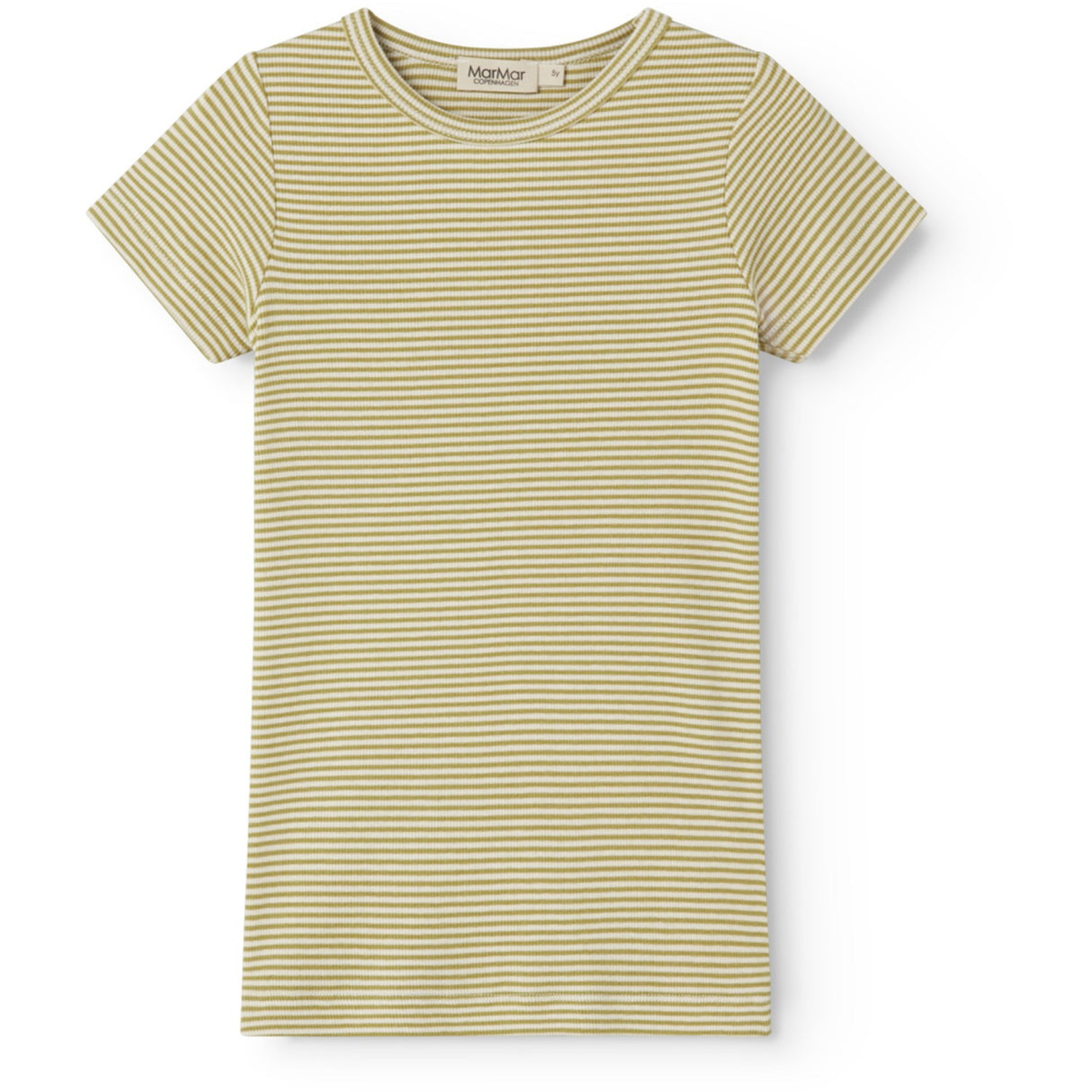 MarMar Modal Fine Rib Olive Stripe Tago T-shirt