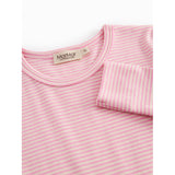 MarMar Modal Fine Rib Pink Stripe Diro Kjole