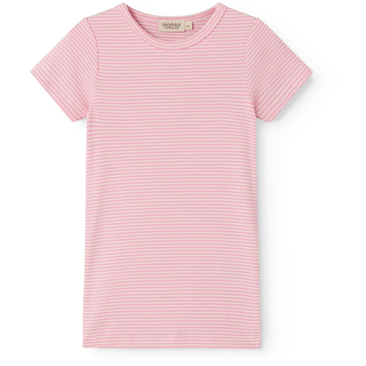 MarMar Modal Fine Rib Pink Stripe Tago T-shirt