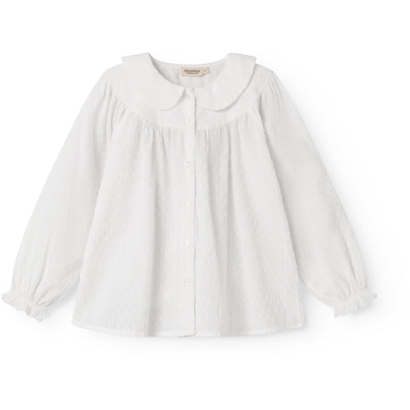MarMar Fine Dobby White Trissy Bluse