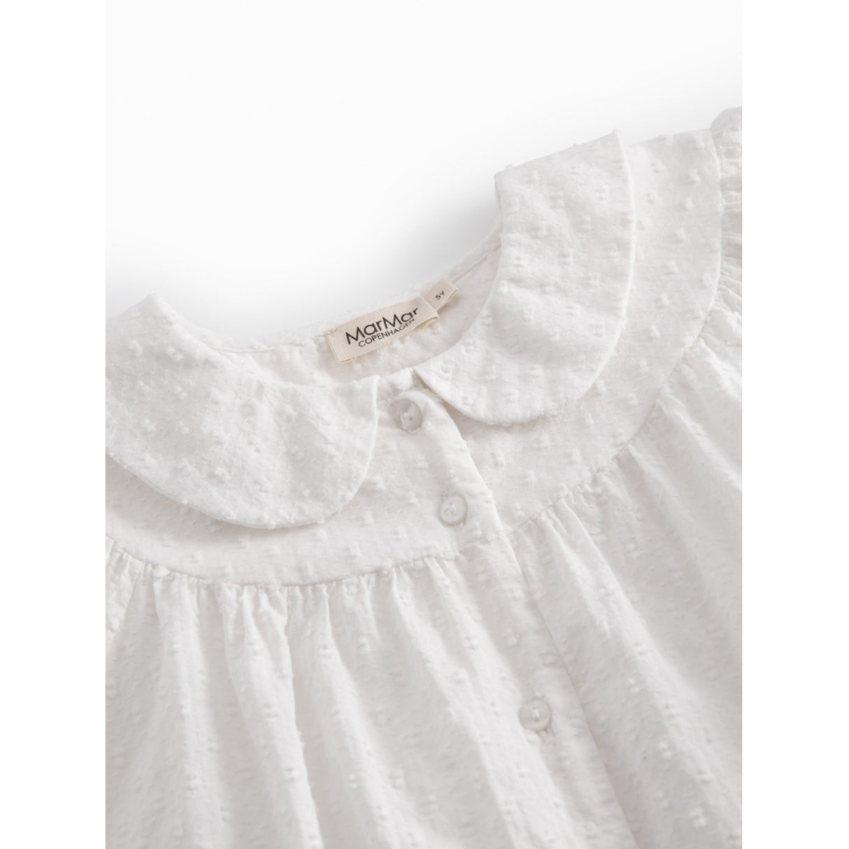 MarMar Fine Dobby White Trissy Bluse