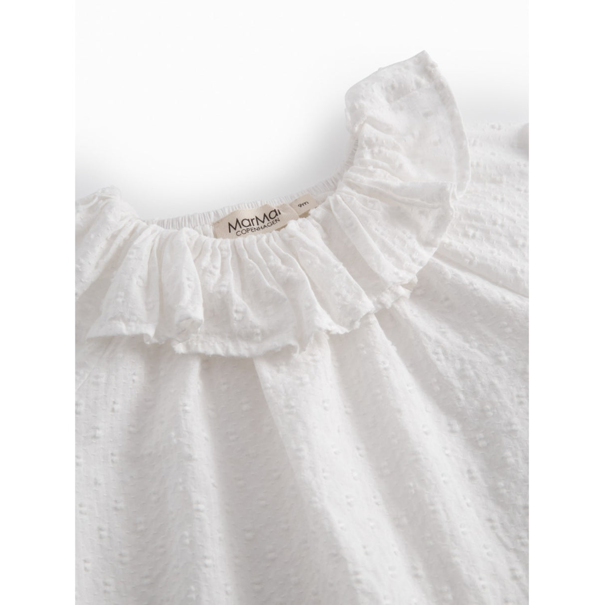 MarMar Fine Dobby White Tia Bluse