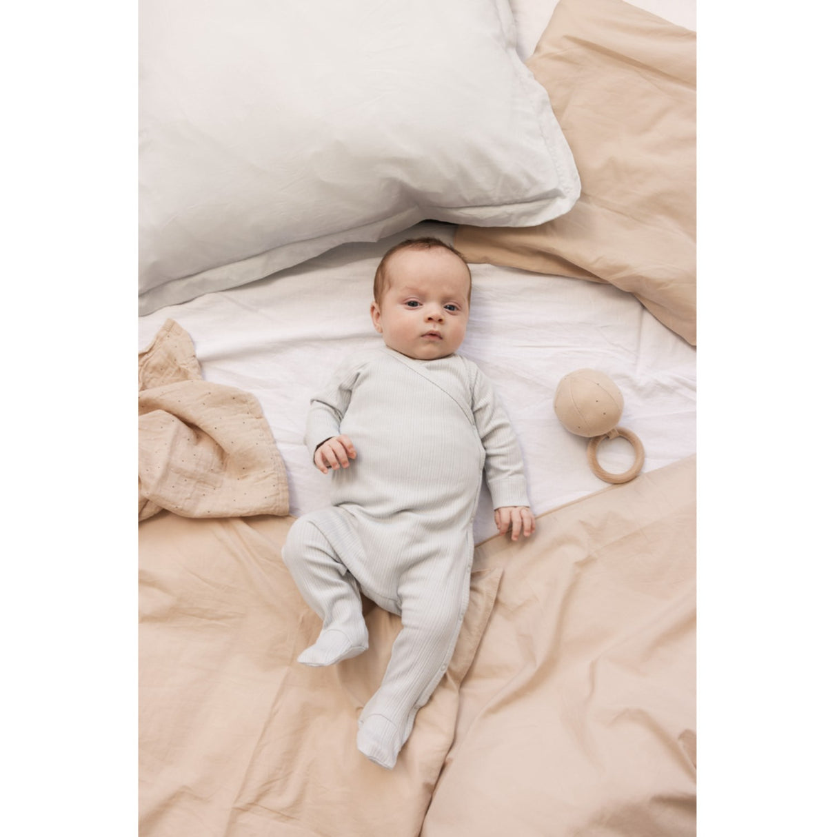 MarMar Newborn Modal Pointelle Rib Morning Dew Rubello Heldrakt