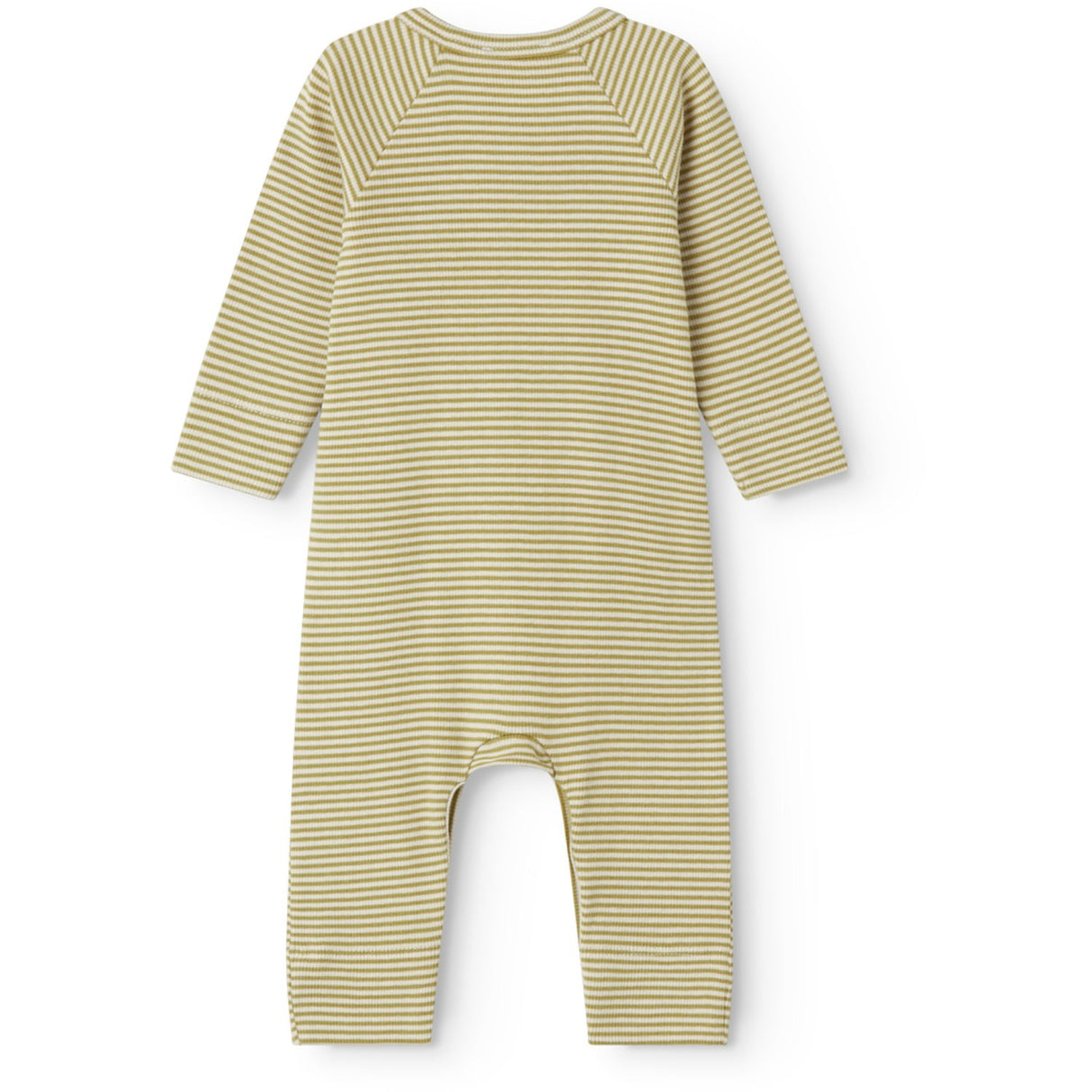MarMar Newborn Modal Fine Rib Olive Stripe Rikke Heldrakt