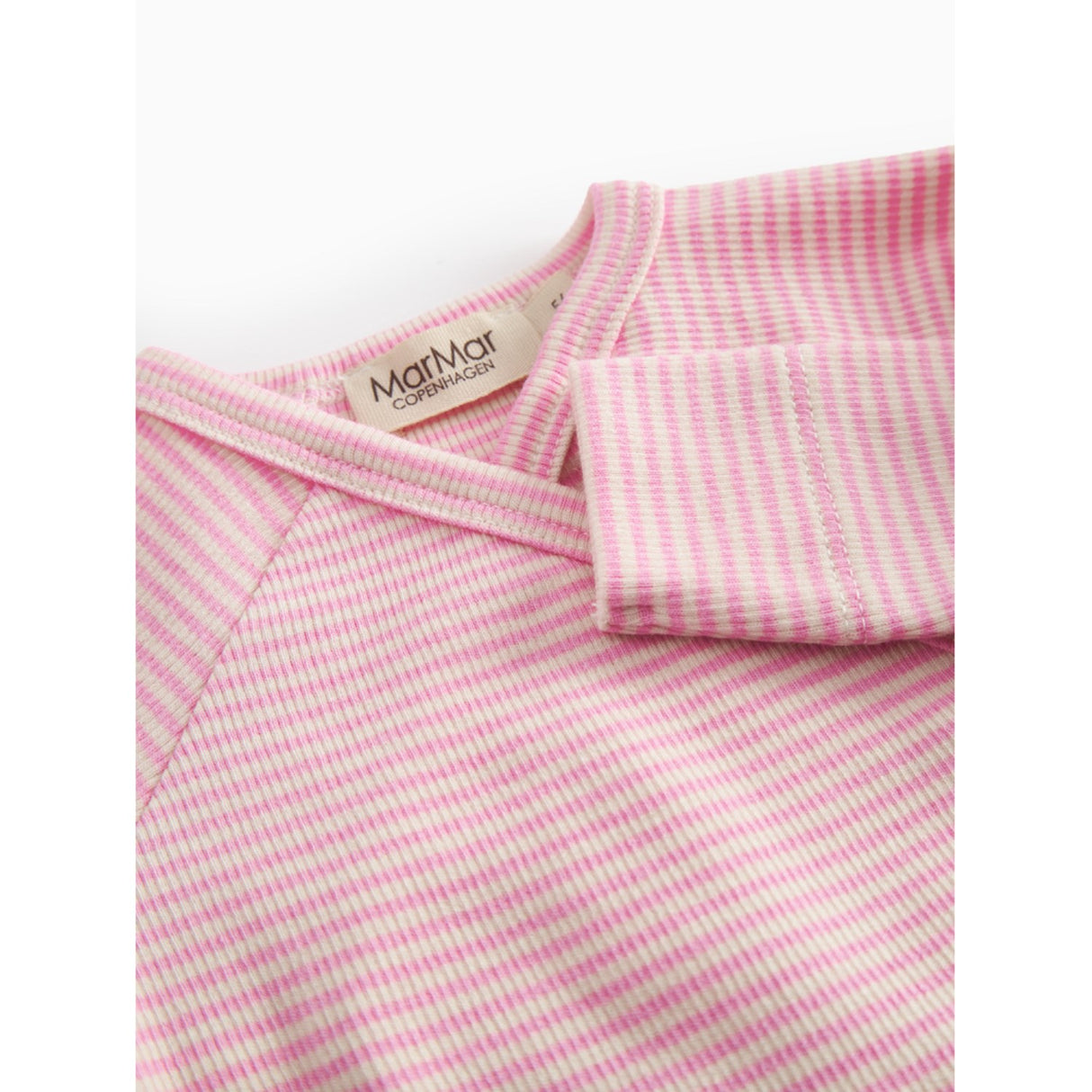 MarMar Newborn Modal Fine Rib Pink Stripe Bellis Body