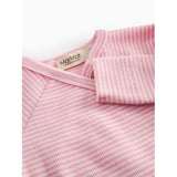 MarMar Newborn Modal Fine Rib Pink Stripe Bellis Body