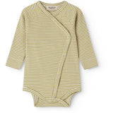 MarMar Newborn Modal Fine Rib Olive Stripe Bellis Body
