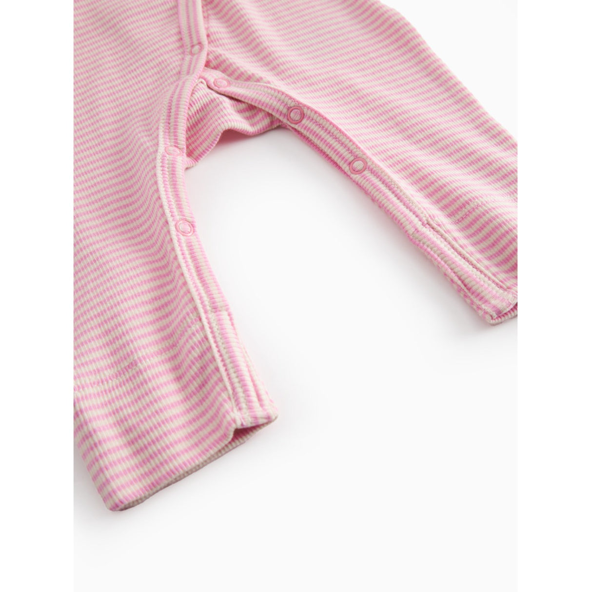 MarMar Newborn Modal Fine Rib Pink Stripe Rikke Heldrakt