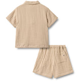 Wheat Warm Sand Sett Skjorte S/S & Shorts Svend