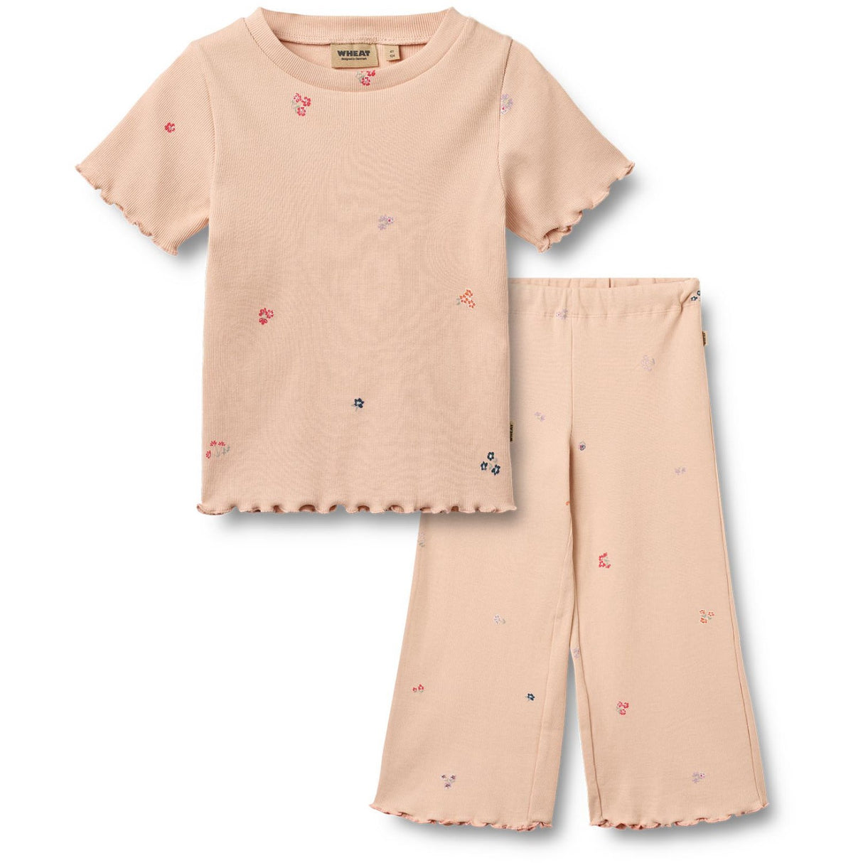 Wheat Rose Flowers Sett T-shirt S/S & Bukser Alicia