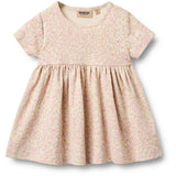 Wheat Coral Flowers Jersey Kjole S/S Nova