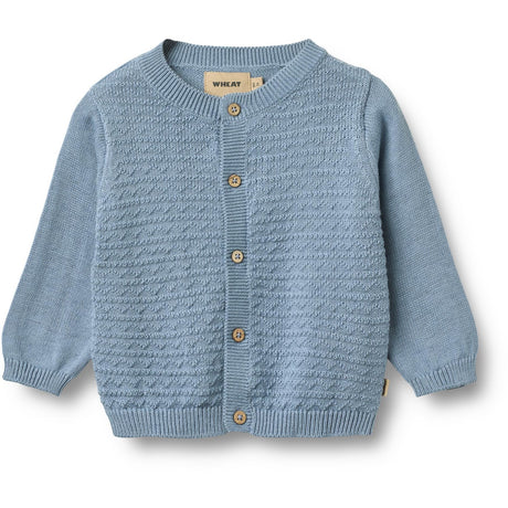 Wheat Faded Denim Strikk Cardigan Bjørn