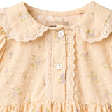 Wheat Barely Apricot Flowers Kjole S/S Adele