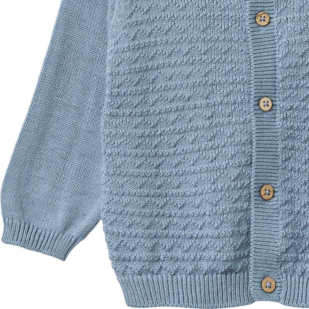 Wheat Faded Denim Strikk Cardigan Bjørn