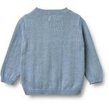 Wheat Faded Denim Strikk Cardigan Bjørn