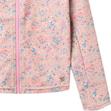 Wheat Pink Heart Flowers Swim T-shirt L/S Zip Ada