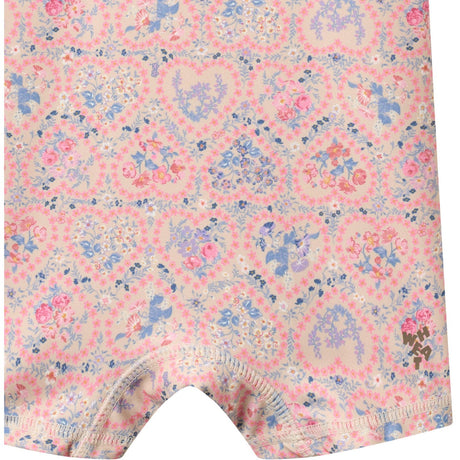 Wheat Pink Heart Flowers Badedrakt S/S Cas
