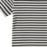 Wheat Navy Rib Stripe Body S/S Edvald