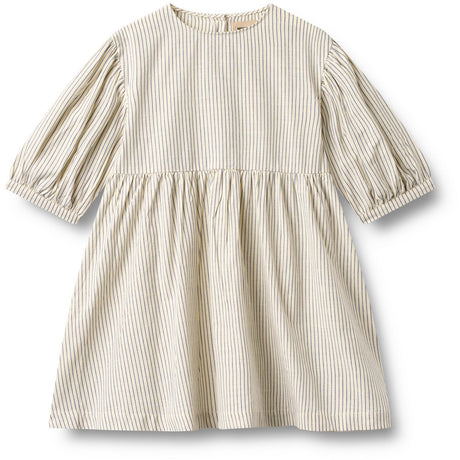 Wheat Dark Blue Stripe Kjole 3/4 Sleeve Magda