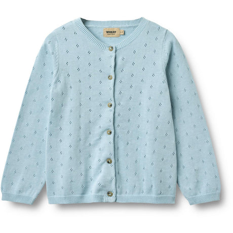 Wheat Summer Sky Strikk Cardigan Maia