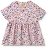 Wheat Pink Blue Flowers Jersey Kjole Anna