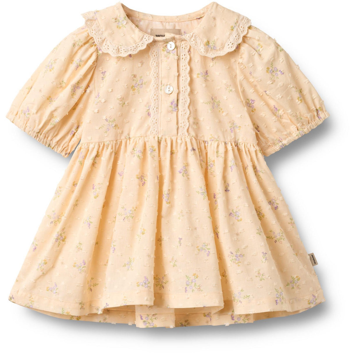 Wheat Barely Apricot Flowers Kjole S/S Adele