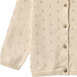 Wheat Sandshell Strikk Cardigan Maia