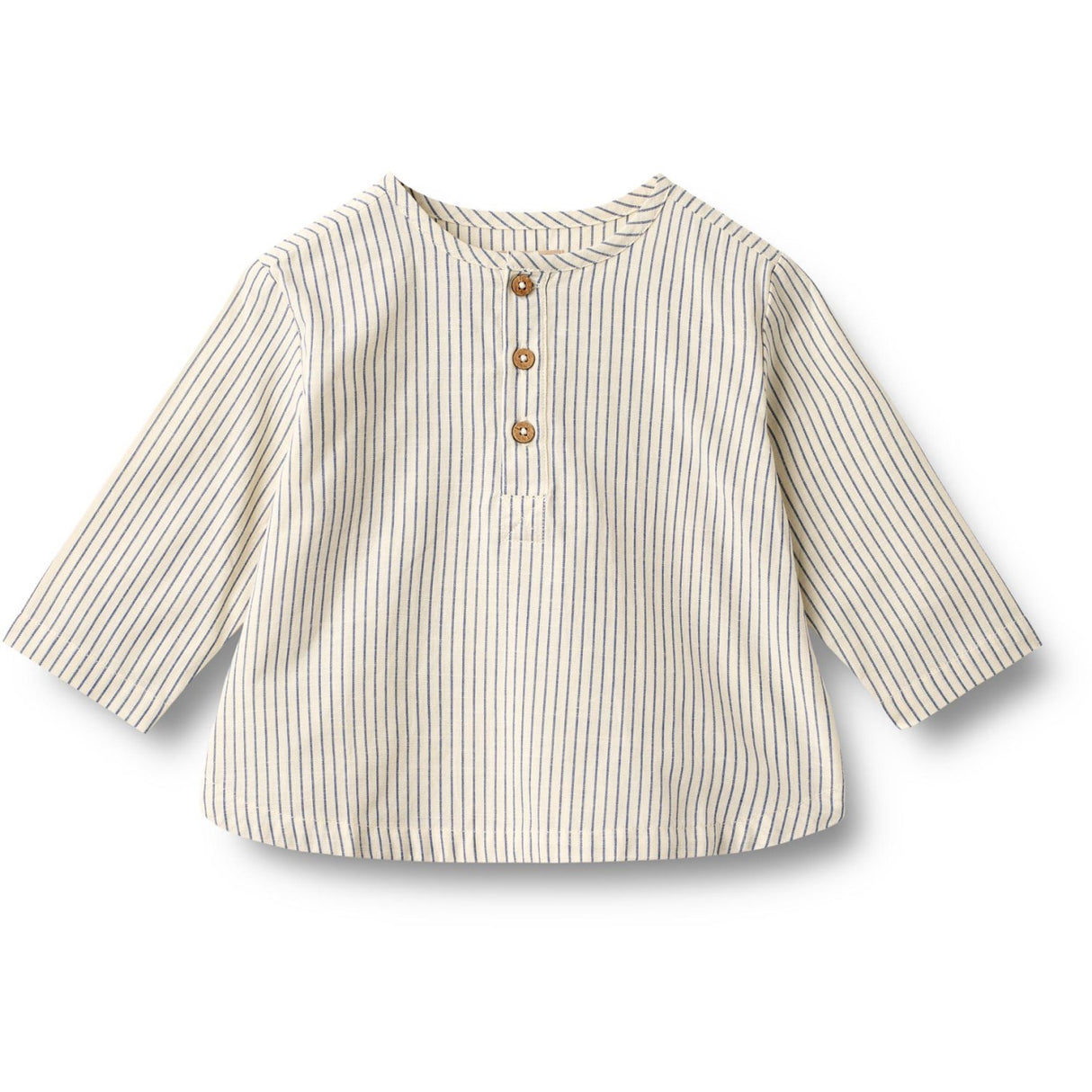 Wheat Dark Blue Stripe Skjorte Bjørk