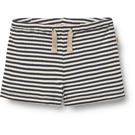 Wheat Navy Rib Stripe Jersey Shorts Vic