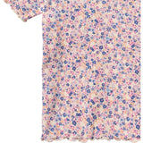 Wheat Pink Blue Flowers Rib T-shirt S/S Alicia