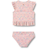 Wheat Pink Heart Flowers Swim Sett 2-piece Alma