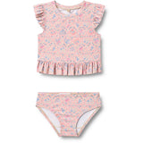 Wheat Pink Heart Flowers Swim Sett 2-piece Alma