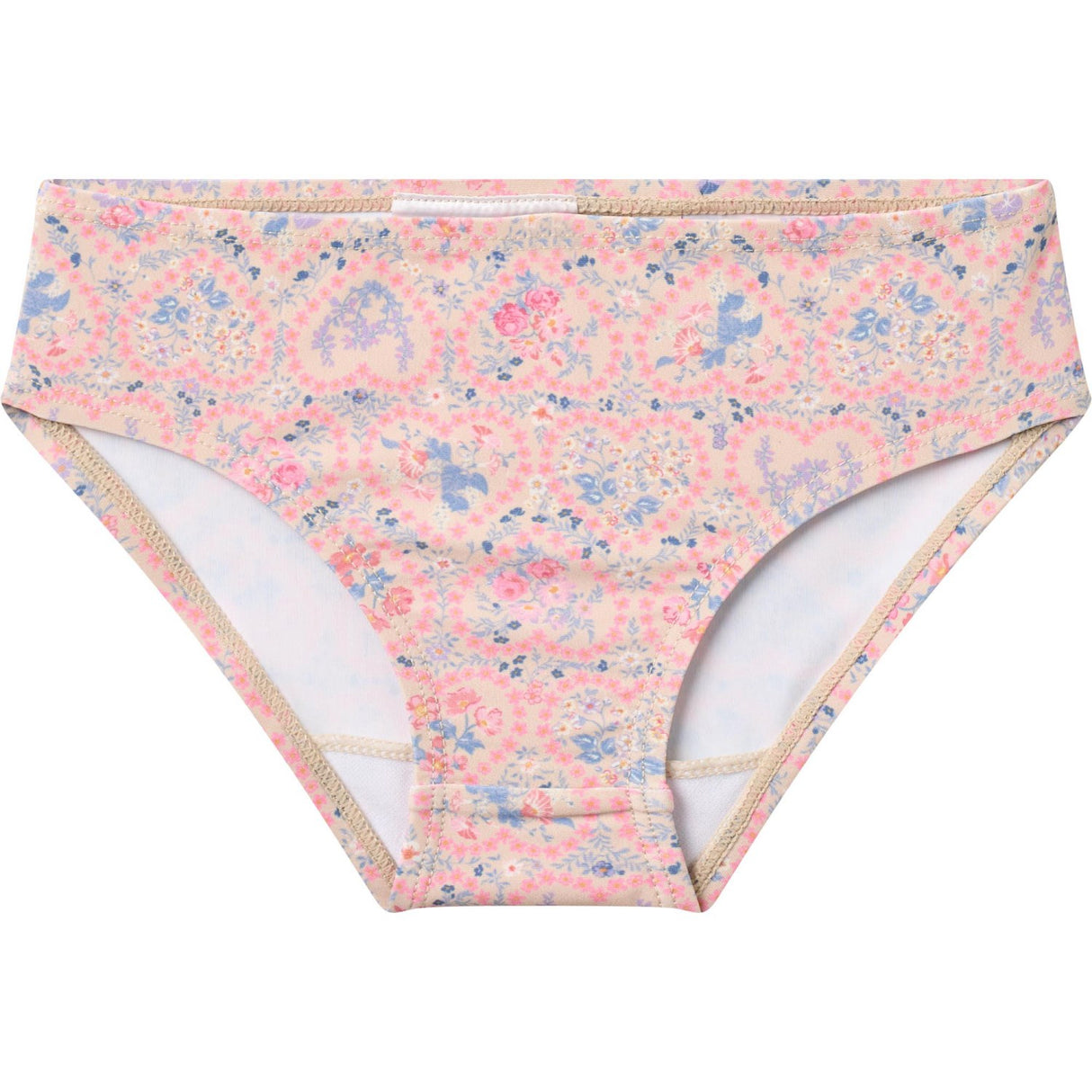 Wheat Pink Heart Flowers Swim Sett 2-piece Alma