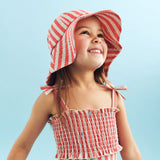 Wheat Red Stripe Flowers Badedrakt Selma