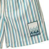 Wheat Aqua Stripe Swim Trunk Hansi Badge