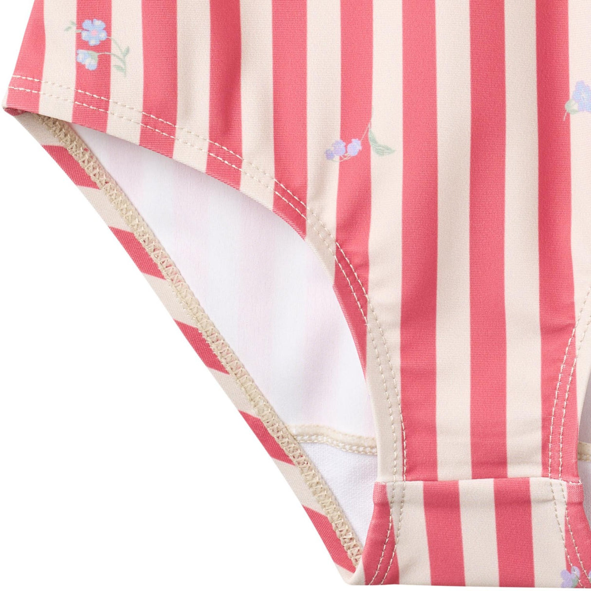 Wheat Red Stripe Flowers Badedrakt Selma