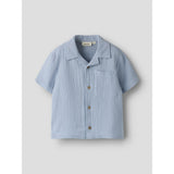 Lil'Atelier Zen Blue Nmmfulina Ss Skjorte Lil