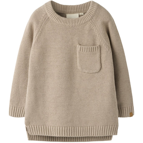 Lil'Atelier Oxford Tan Nmmfogon Ls Strikk Lil
