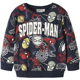Name It Navy Blazer Nmmjacco Spider Nreg Sweat Unb Mar