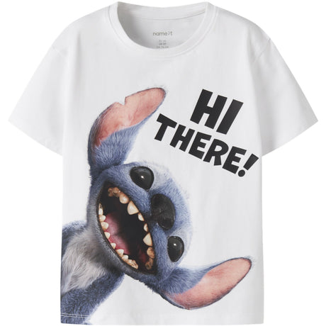 Name It Bright White Nmmjylle Stitch Ss Nreg Topp Wdi