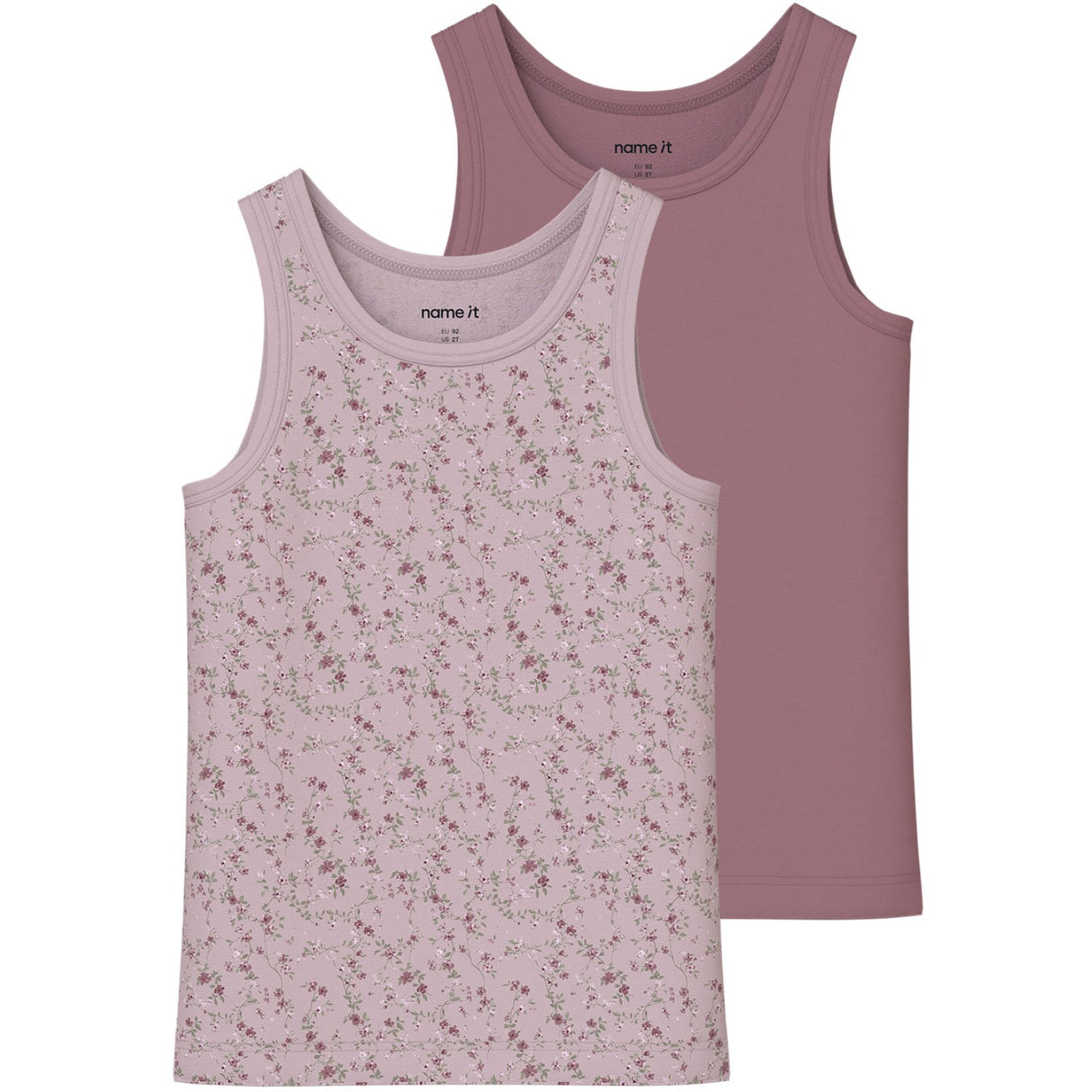 Name It Violet Ice Nmftank Topp 2P Violetflower Noos