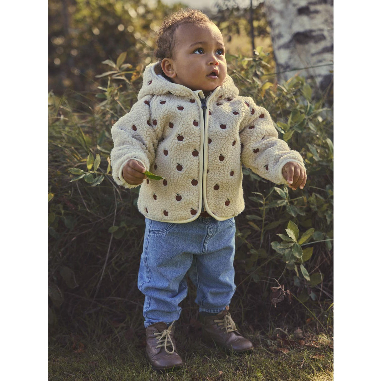 Lil'Atelier Turtledove Apples Nbfnalo Sia Loose Sherpa Jakke Lil