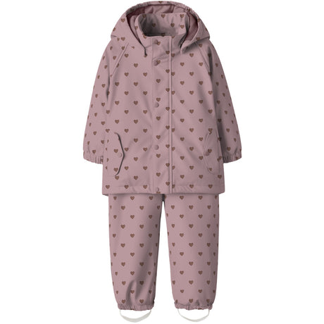 Lil'Atelier Zephyr Hearts Nmfladry Pad Rain Sett Aop Fo Lil